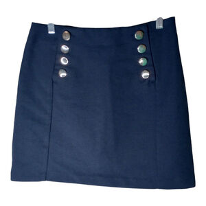 J. Crew Postage Stamp Sailor Mini Preppy Nautical Navy Mini Skirt Sz M